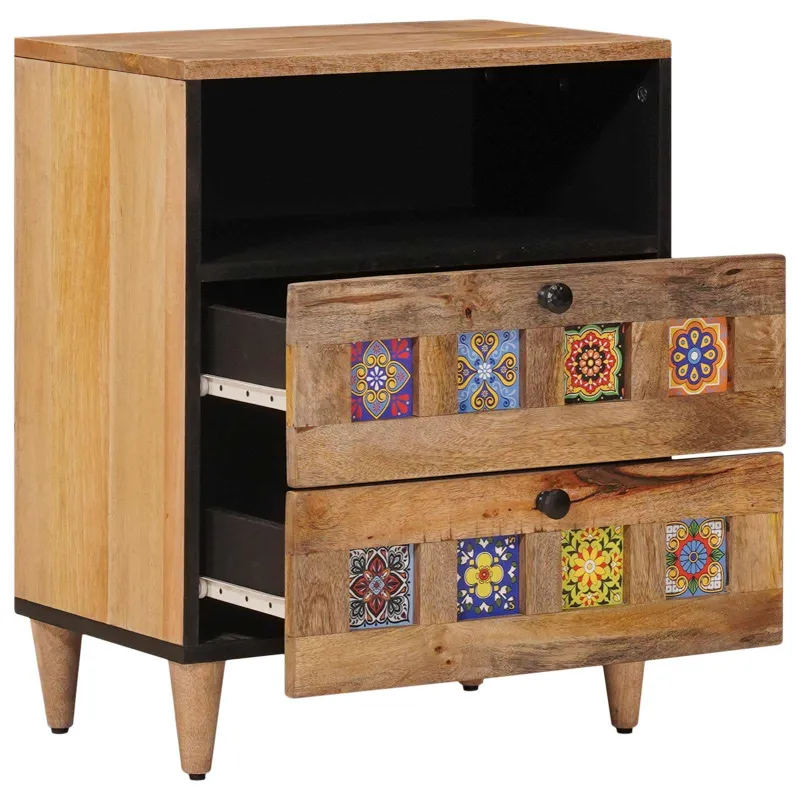 Šalia lovos spintelė su stalčių Natūrali 50 x 33 x 62 cm