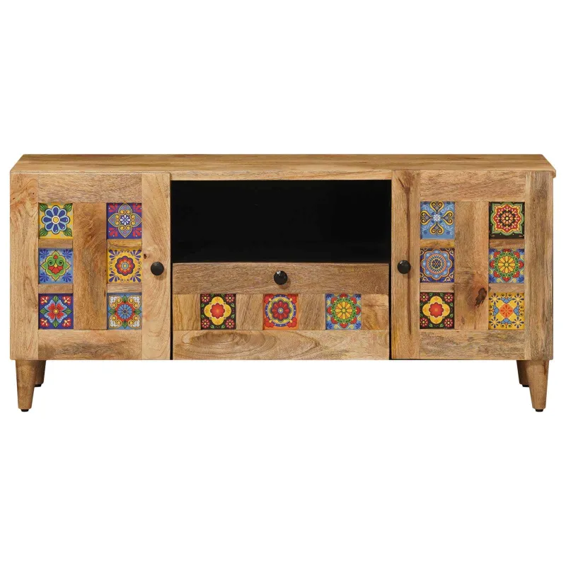 Televizoriaus spintelė su stalčių Natūrali 105 x 33,5 x 46 cm