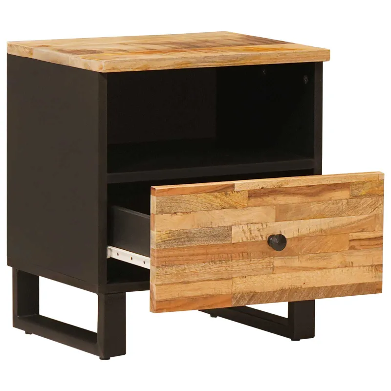 Lovos spintelė 2 pcs Ruda 40 x 33 x 46 cm Kietas mango medis