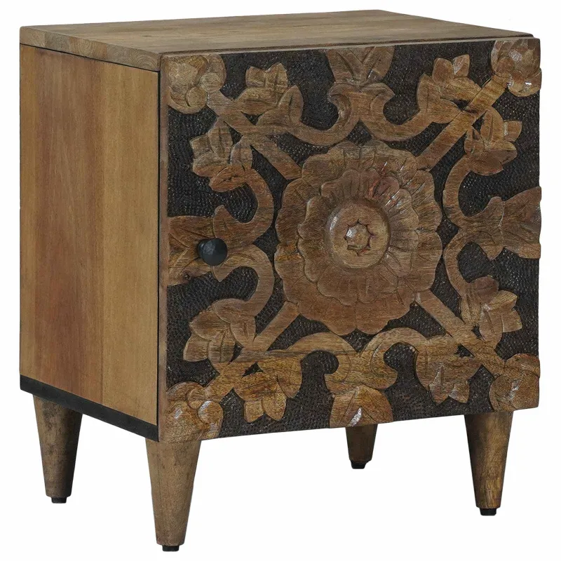 Šalia lovos spintelė 2 pcs Ruda 40 x 33,5 x 46 cm