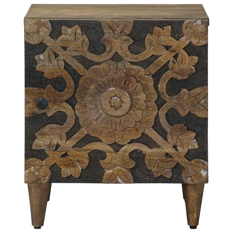 Šalia lovos spintelė 2 pcs Ruda 40 x 33,5 x 46 cm