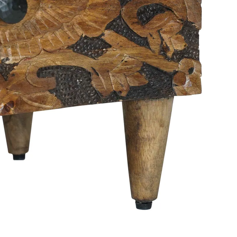 Šalia lovos spintelė su stalčių 2 pcs Ruda 40 x 33,5 x 46 cm