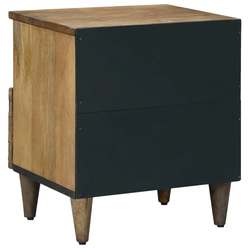 Lovos spintelė 2 pcs Ruda 40 x 33 x 46 cm Kietas mango medis
