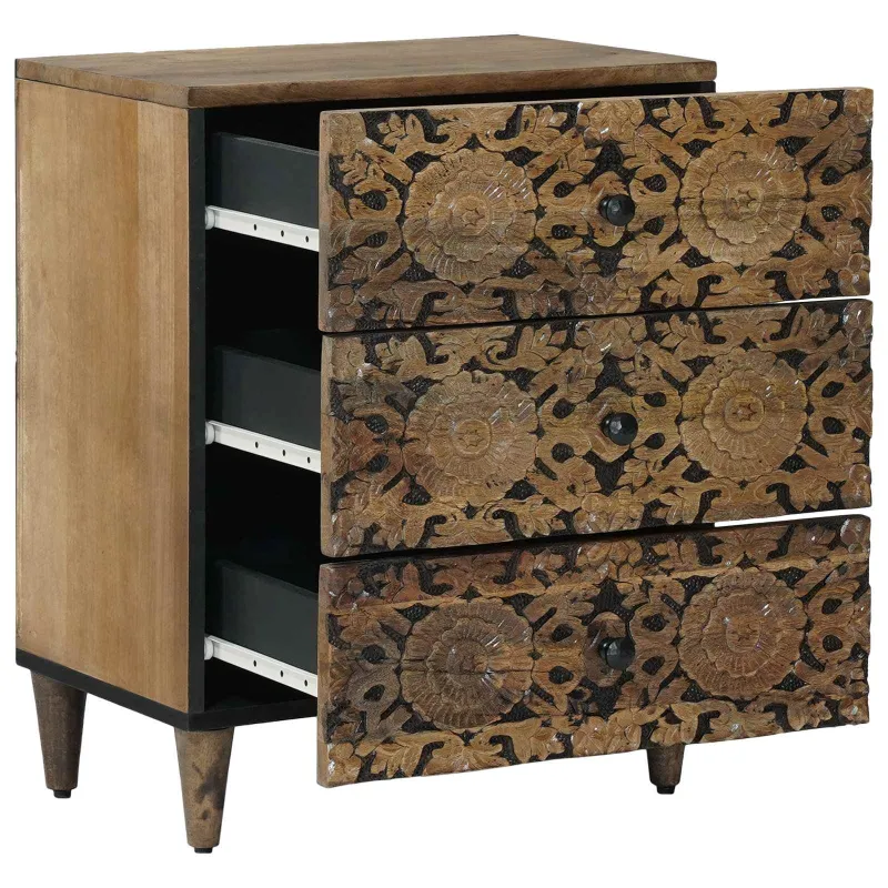 Lovos spintelė Ruda 50 x 33 x 60 cm Kietas mango medis