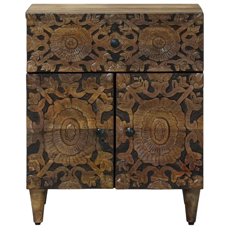 Lovos spintelė Ruda 50 x 33 x 60 cm Kietas mango medis