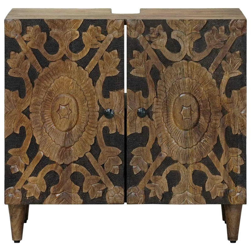 Vonios kriauklės spinta Ruda 62 x 33 x 58 cm Kietas mango medis
