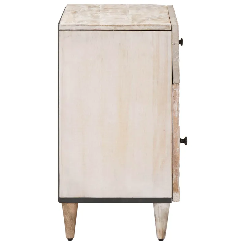 Lovos spintelė Balta 50 x 33 x 60 cm Kietas mango medis