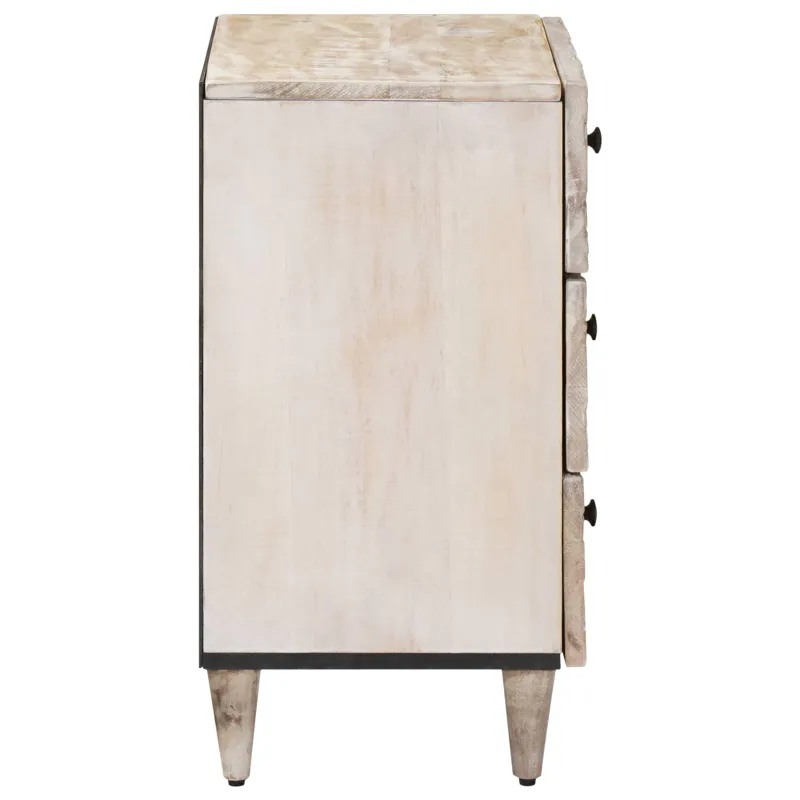 Lovos spintelė Balta 50 x 33 x 60 cm Kietas mango medis