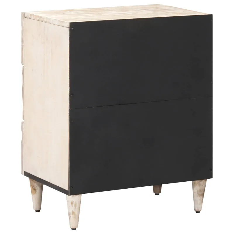 Lovos spintelė Balta 50 x 33 x 60 cm Kietas mango medis