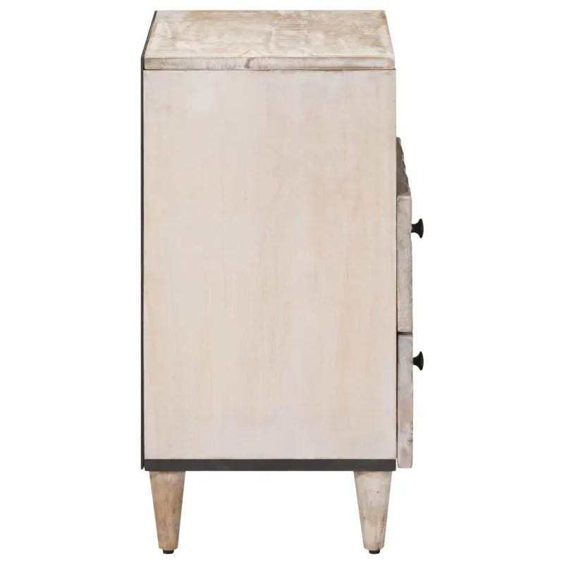 Lovos spintelė Balta 50 x 33 x 60 cm Kietas mango medis