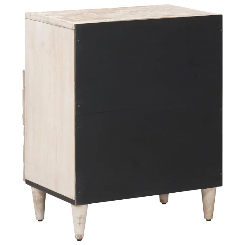 Lovos spintelė Balta 50 x 33 x 60 cm Kietas mango medis
