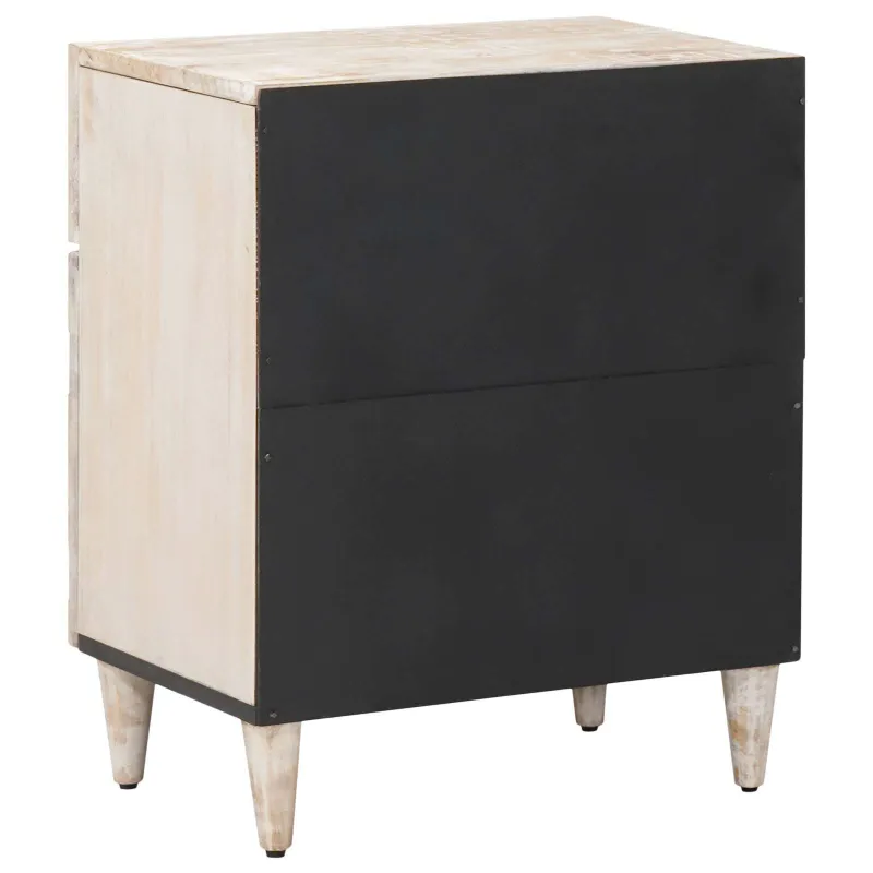 Lovos spintelė Balta 50 x 33 x 60 cm Kietas mango medis