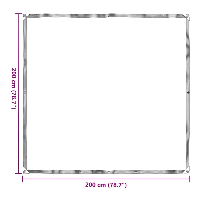 Skaidrus brezentas su kilpelėmis, 2x2 m, polietilenas