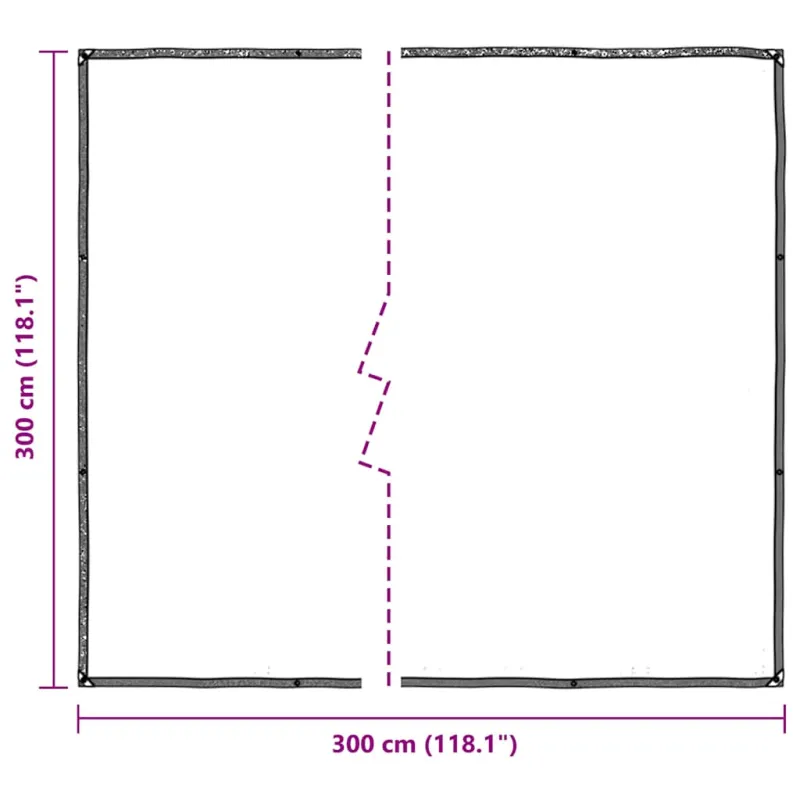 Skaidrus brezentas su kilpelėmis, 3x3 m, polietilenas