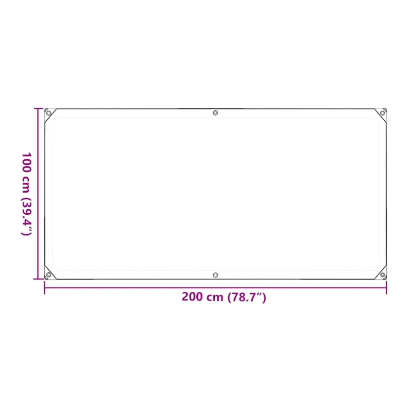 Skaidrus brezentas su ąselėmis 1x2 m PVC