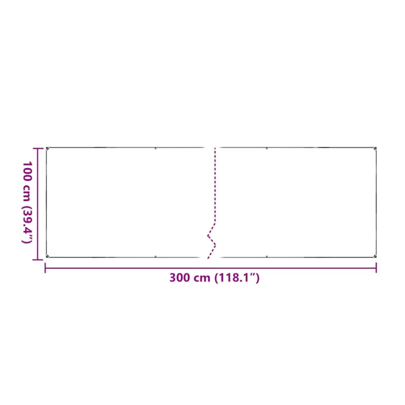 Skaidrus brezentas su ąselėmis 1x3 m PVC
