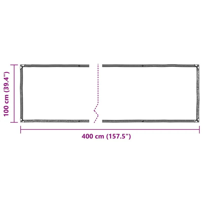 Skaidrus brezentas su ąselėmis 1x4 m PVC
