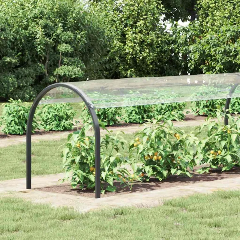 Skaidrus brezentas su ąselėmis 1x8 m PVC