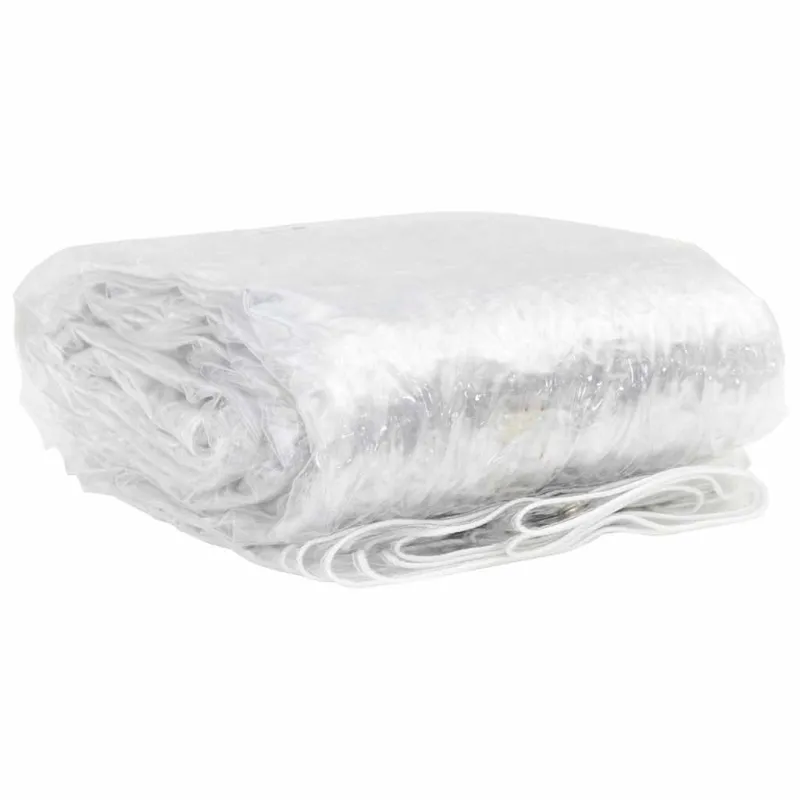 Skaidrus brezentas su ąselėmis 1x8 m PVC