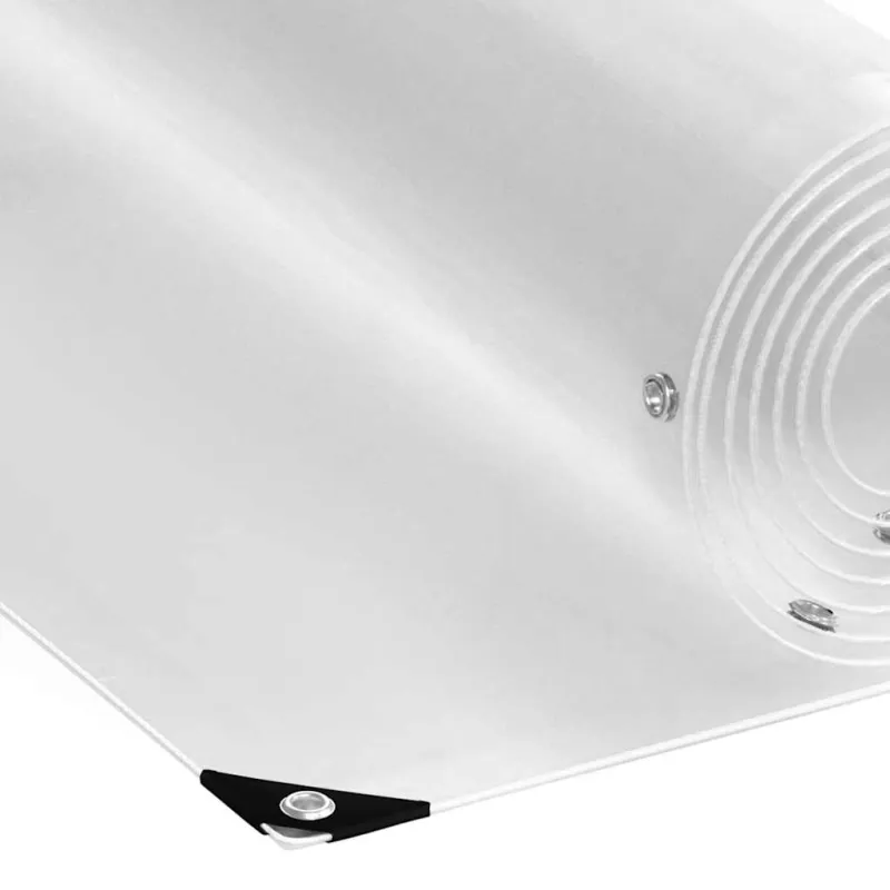 Skaidrus brezentas su kilpelėmis, 2x2 m, PVC