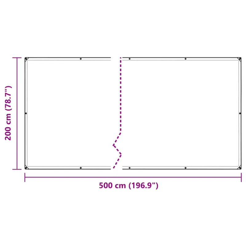 Skaidrus brezentas su kilpomis 2x5 m PVC