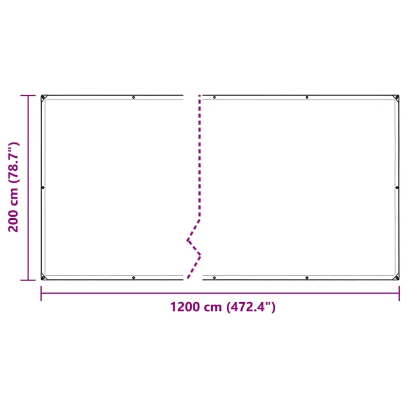 Skaidrus brezentas su ąselėmis 2x12 m PVC