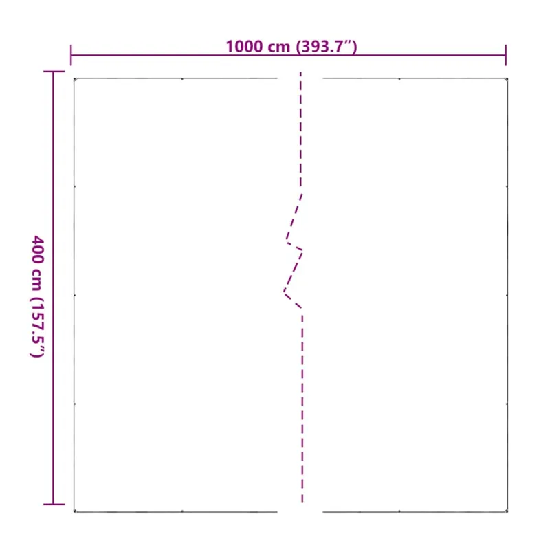 Skaidrus brezentas su ąselėmis 4x10 m PVC