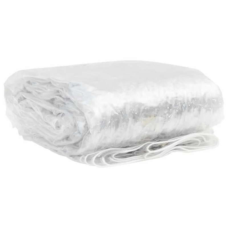 Skaidrus brezentas su ąselėmis 4x12 m PVC