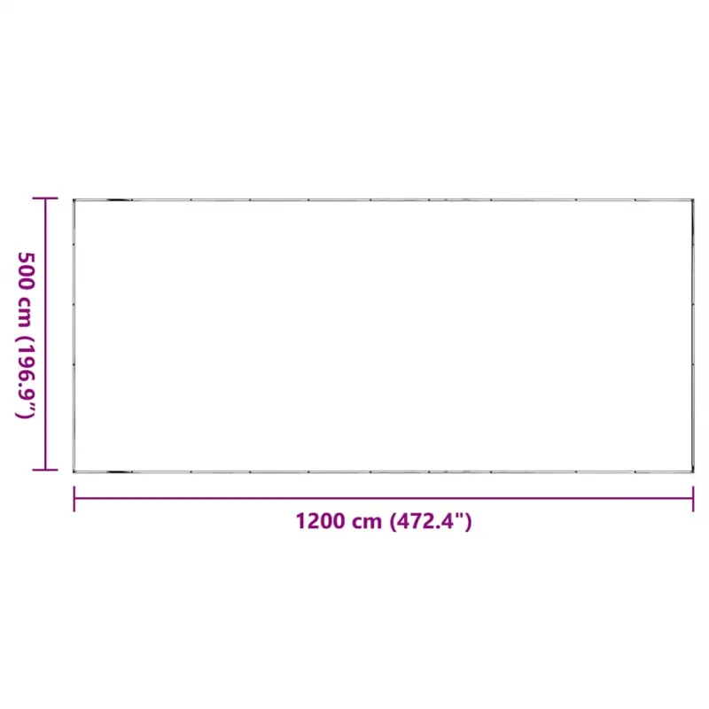 Skaidrus brezentas su ąselėmis 5x12 m PVC