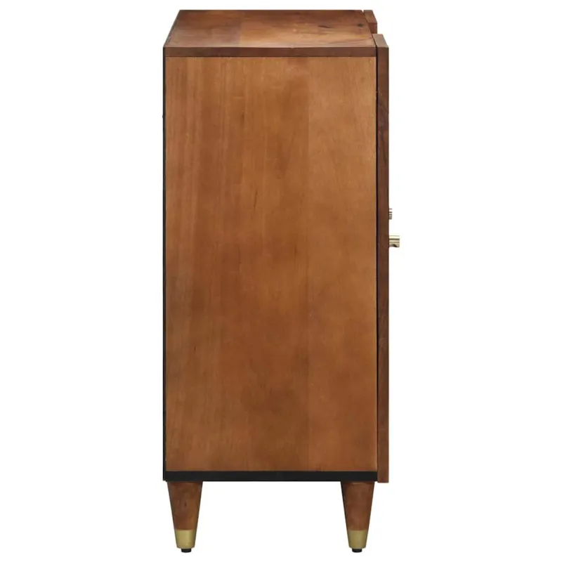 Kabalas su lentyna Ruda 90 x 33 x 75 cm Kietas mango medis