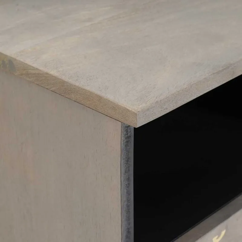 Televizoriaus spintelė Pilka 70 x 33 x 46 cm Kietas mango medis