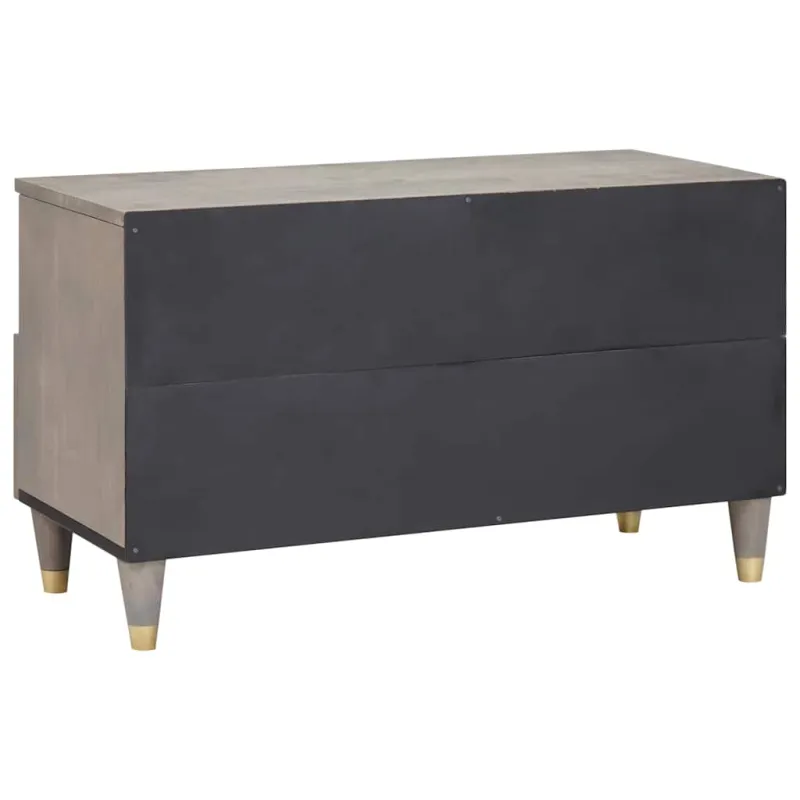Televizoriaus spintelė Pilka 80 x 33 x 46 cm Kietas mango medis