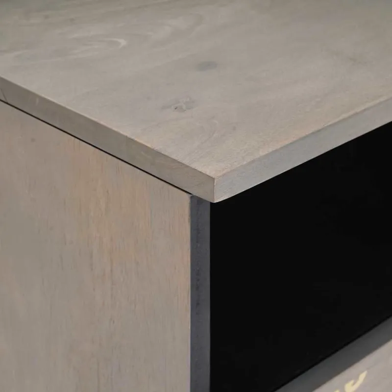 Televizoriaus spintelė Pilka 80 x 33 x 46 cm Kietas mango medis
