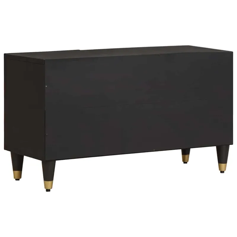 Televizoriaus spintelė Juoda 80 x 33 x 46 cm Kietas mango medis