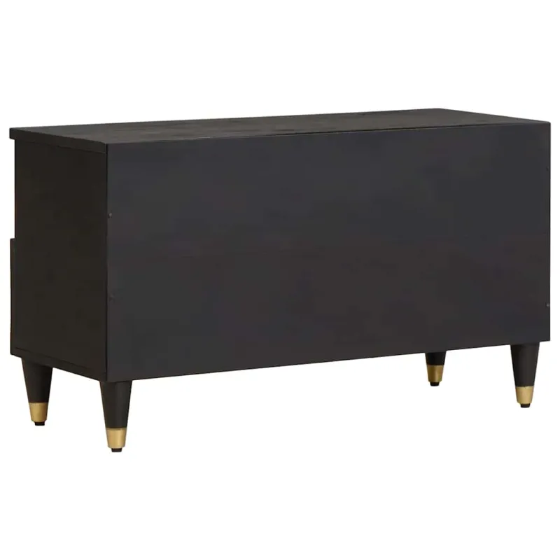 Televizoriaus spintelė Juoda 80 x 33 x 46 cm Kietas mango medis