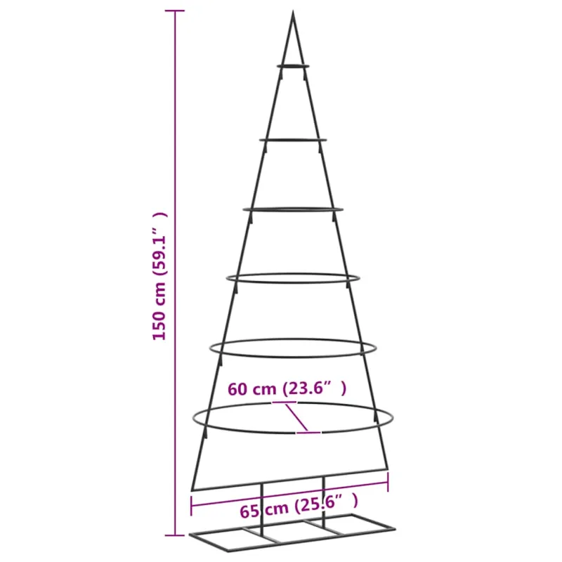 Metalinis Kalėdų medis | 150 cm Milteliniu būdu padengtas plienas