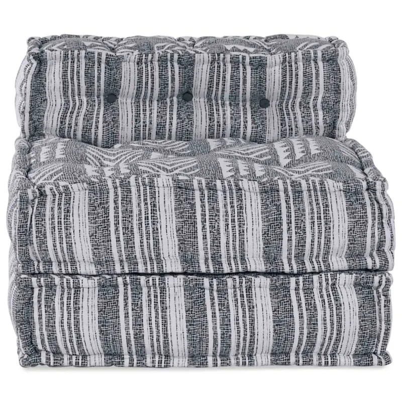 Modulinė sofa Pilkas spausdinimas 70 x 70 x 56 cm Audinys