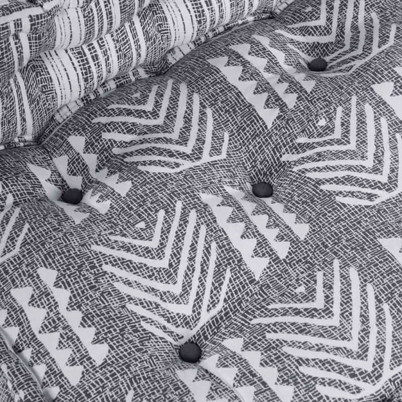 Modulinė sofa Pilkas spausdinimas 70 x 70 x 56 cm Audinys