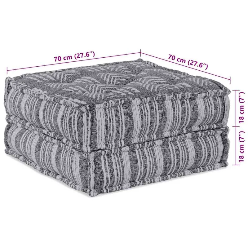 Modulinė sofa Pilkas spausdinimas 70 x 70 x 36 cm Audinys