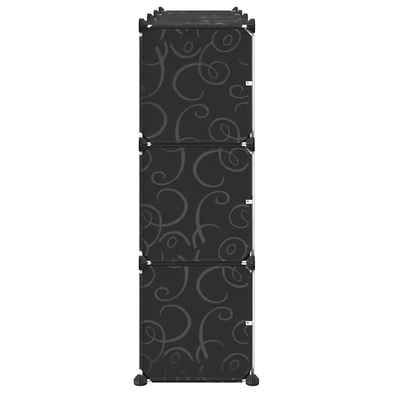 Storage Cube Organizer su 9 kubeliais ir durelėmis juodas PP