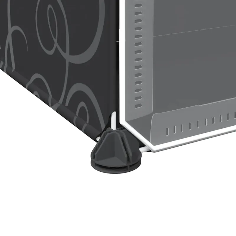 Storage Cube Organizer su 12 kubelių ir durelėmis Black PP