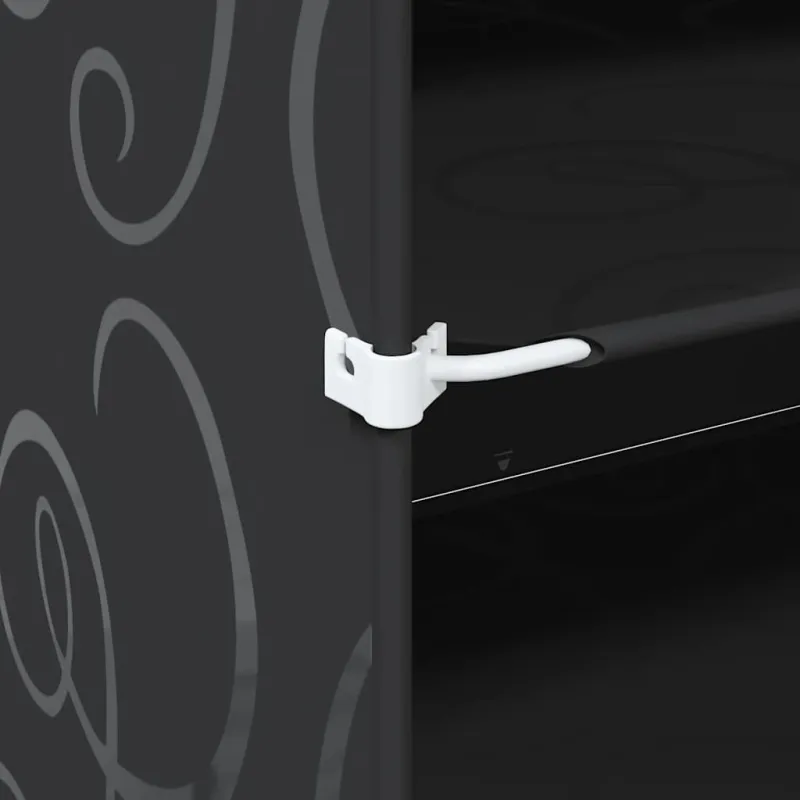 Storage Cube Organizer su 12 kubelių ir durelėmis Black PP
