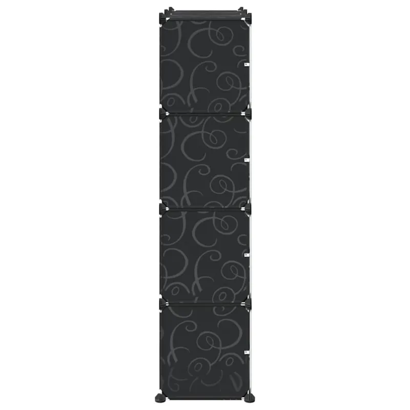 Storage Cube Organizer su 8 kubeliais ir durelėmis Black PP