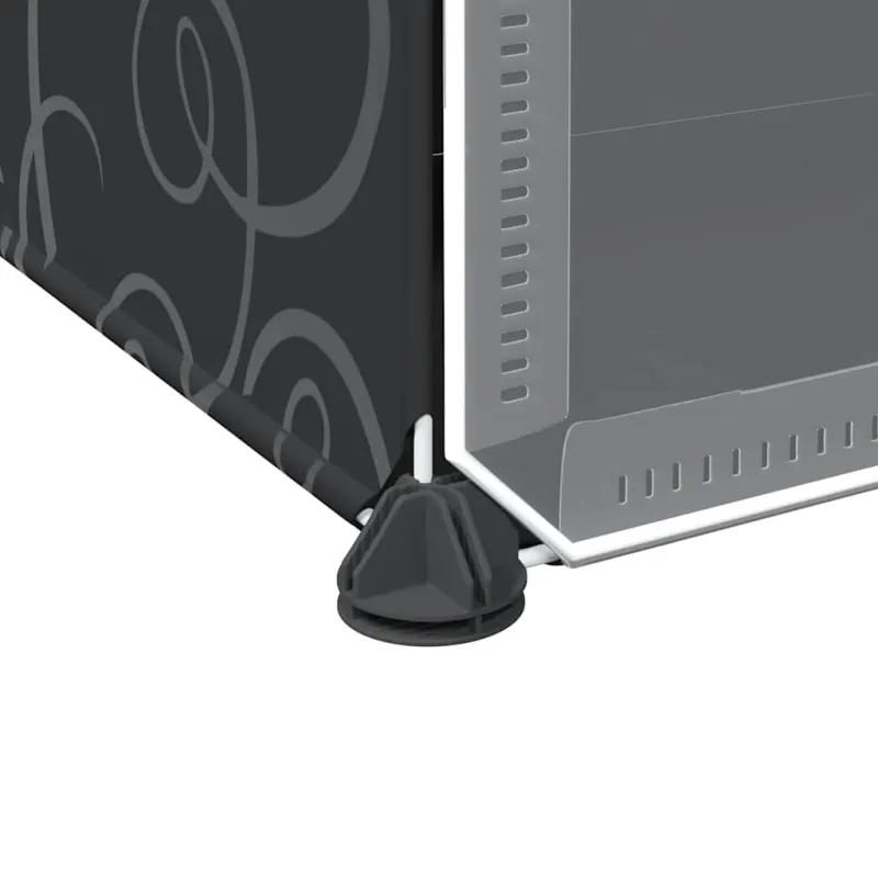 Storage Cube Organizer su 8 kubeliais ir durelėmis Black PP