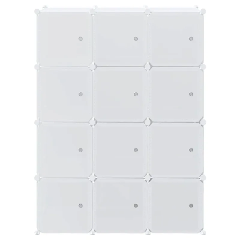 Storage Cube Organizer su 12 kubelių ir pakabinamų strypų PP