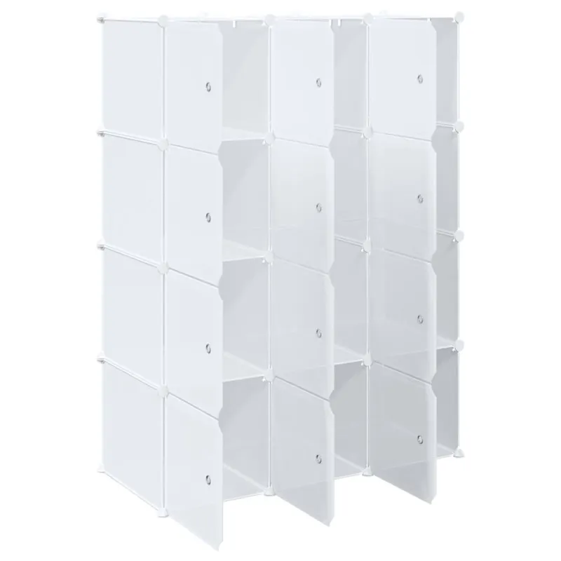 Storage Cube Organizer su 12 kubelių ir pakabinamų strypų PP