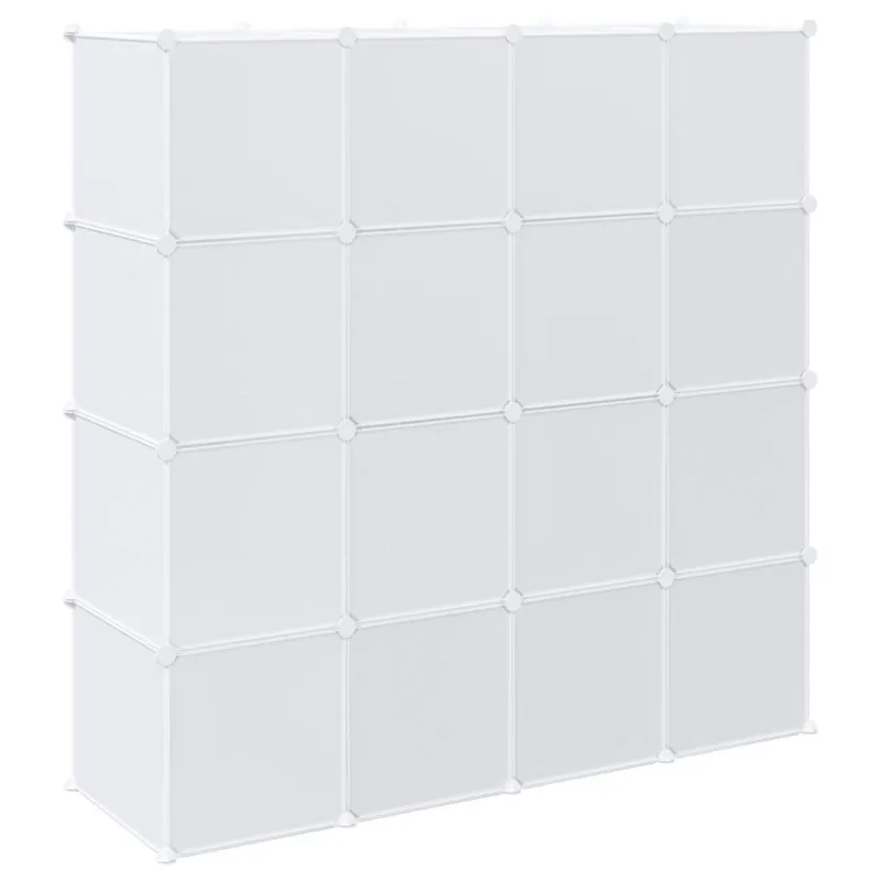 Storage Cube Organizer su 16 kubelių ir pakabinamų strypų PP