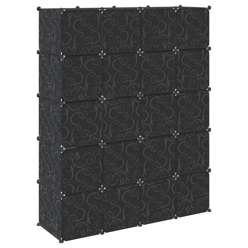 Storage Cube Organizer su 20 kubelių ir pakabinamų strypų PP