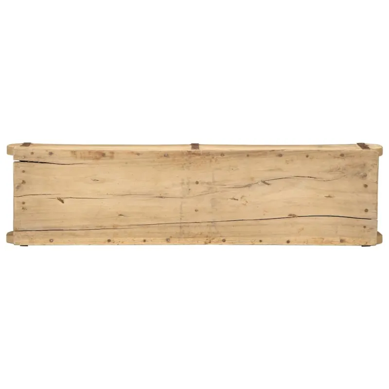 Padėklas 4 pcs Ruda 57 x 15 x 9 cm Kietas atkurtas medis