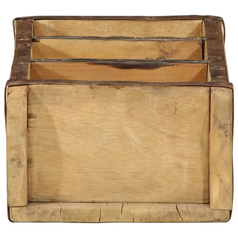 Padėklas 4 pcs Ruda 30 x 14 x 9 cm Kietas atkurtas medis